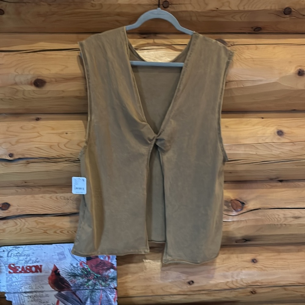 Free People NWT City Of Angels Top Size Large In Tobacco - Picture 1 of 6